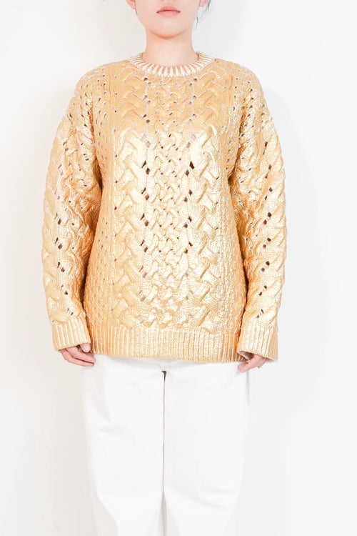 gold metallic effect jumper