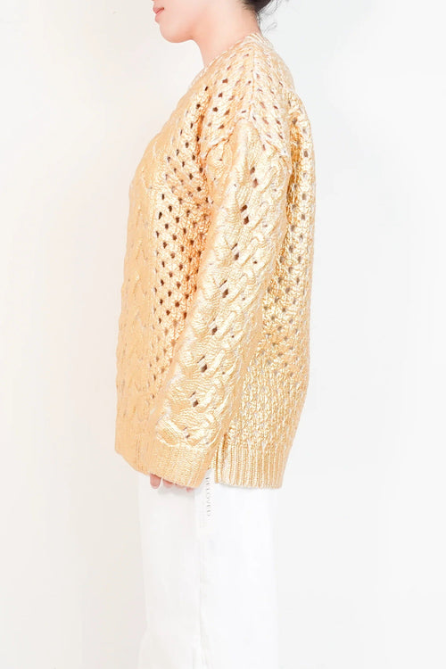 gold metallic effect jumper