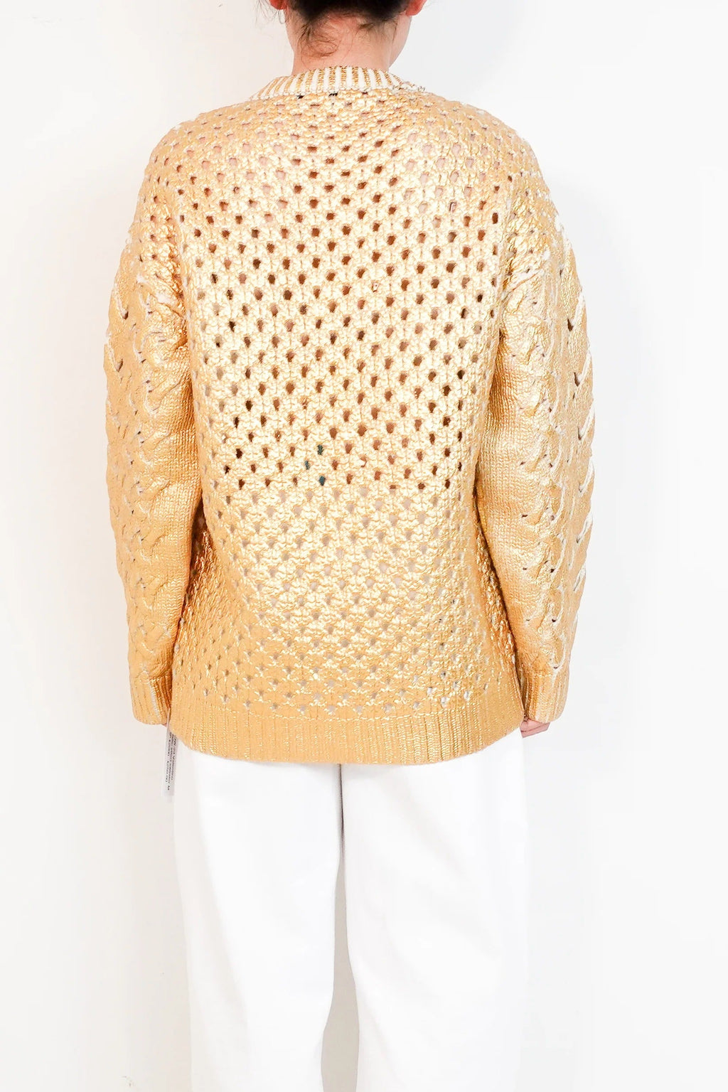 gold metallic effect jumper