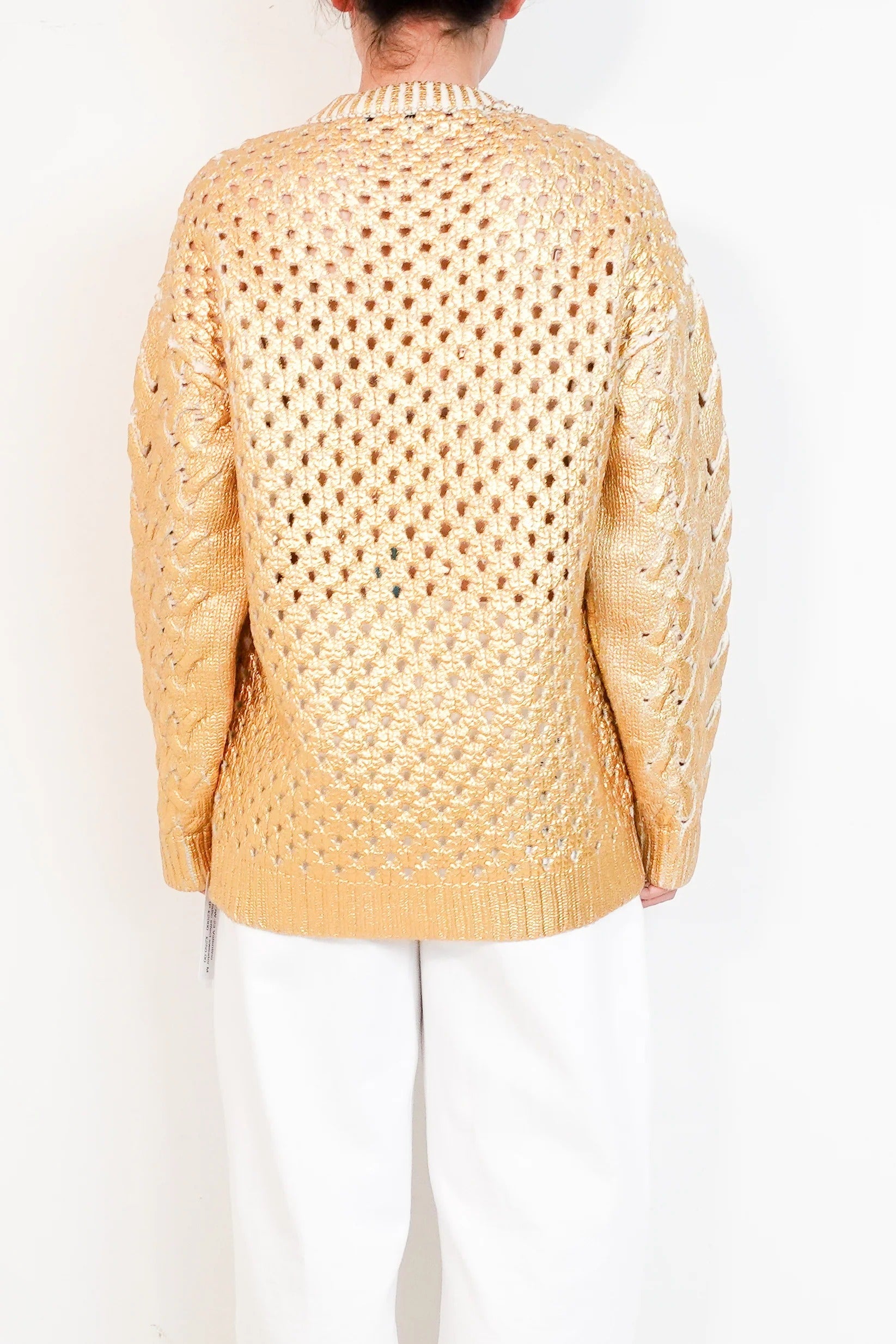 gold metallic effect jumper